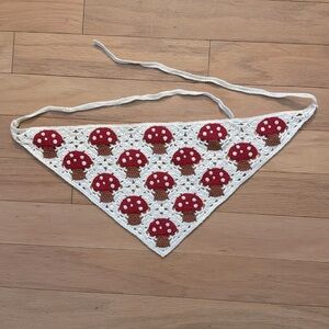 Sunday State | Red & White Mushroom | Crochet Bandana | Cottagecore | Fairycore